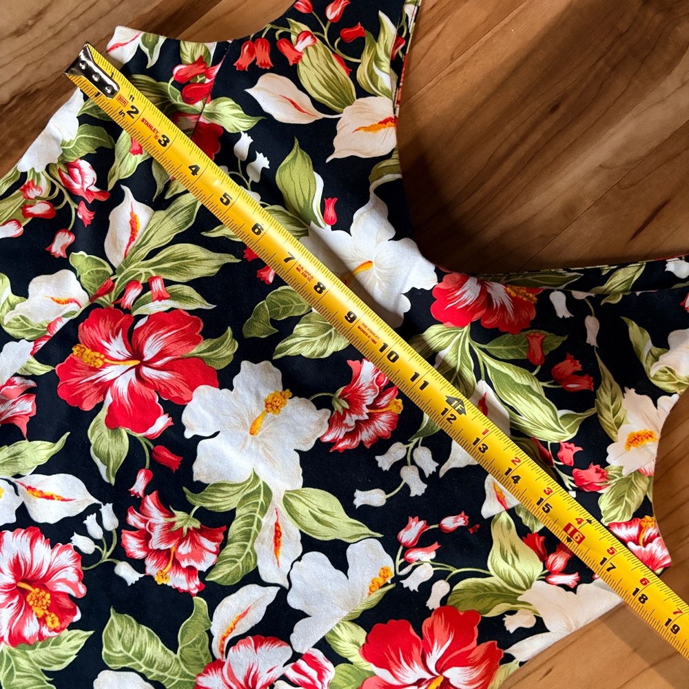 Jones New York Signature Floral Cotton/Spandex Sleeveless Dress size 16 - Picture 5 of 6